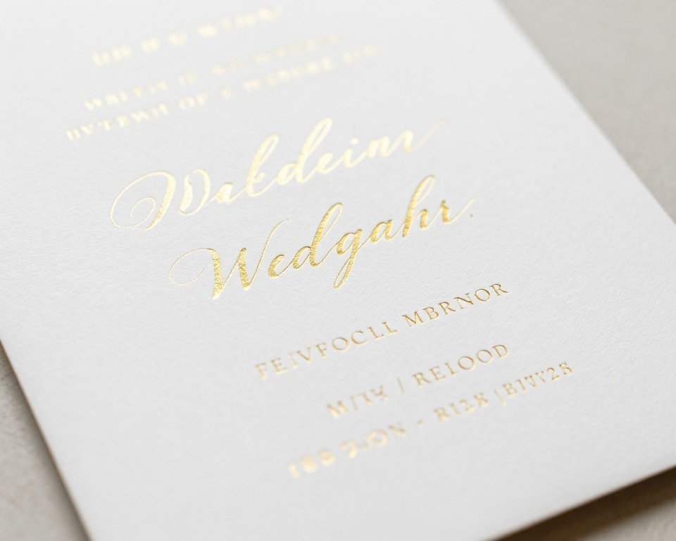 Wedding invitation with website details highlighted