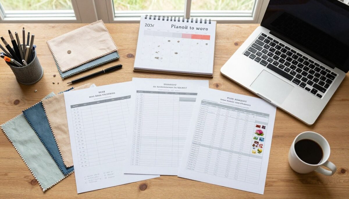 Wedding planning checklist and budget spreadsheet for backyard wedding