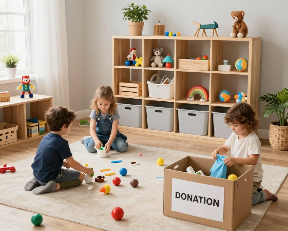 Well-maintained organized IKEA playroom