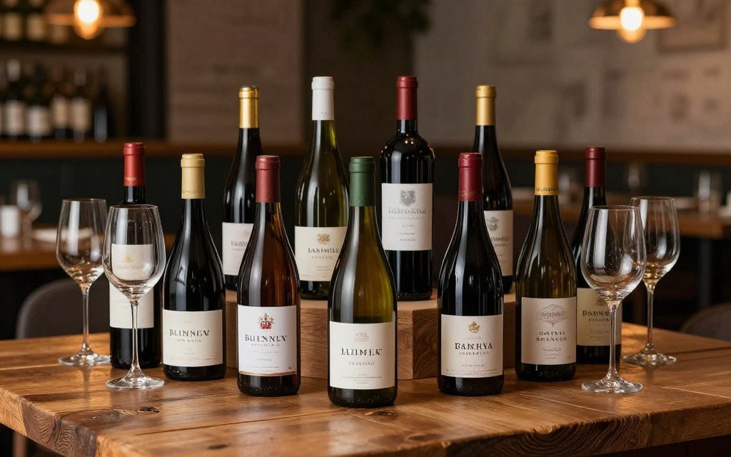 Wine selection at Dancing Bear Lodge Appalachian Bistro