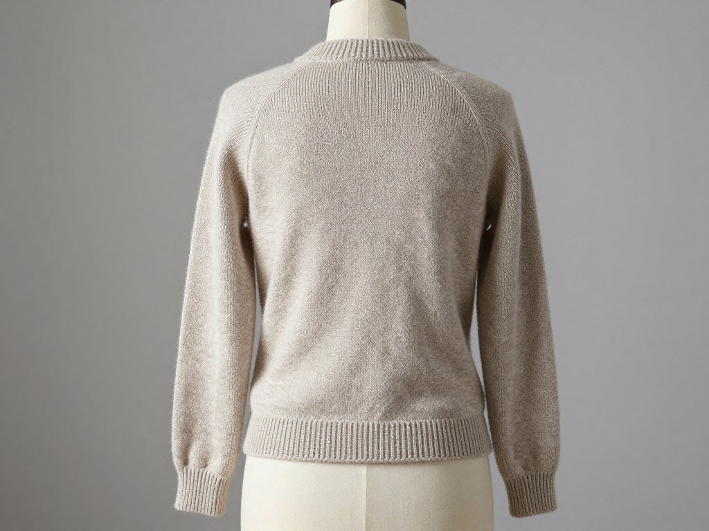 Yngrid Cardigan back view showing yoke construction and shoulder shaping details