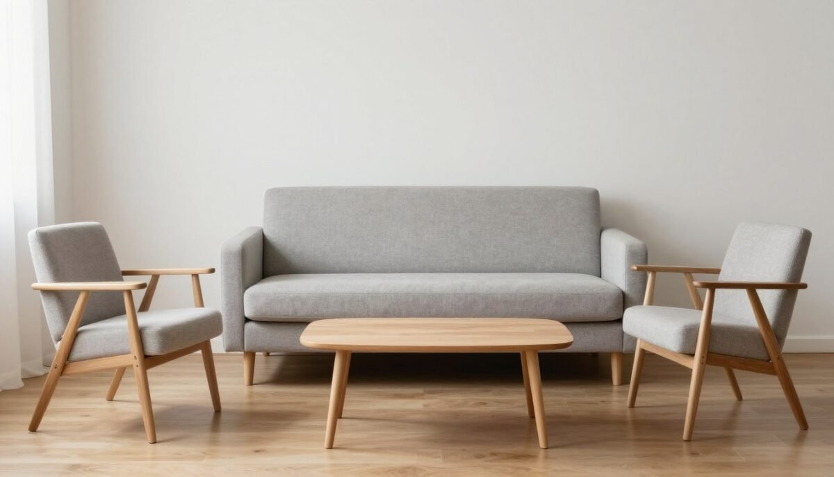 appropriately scaled furniture in small living room