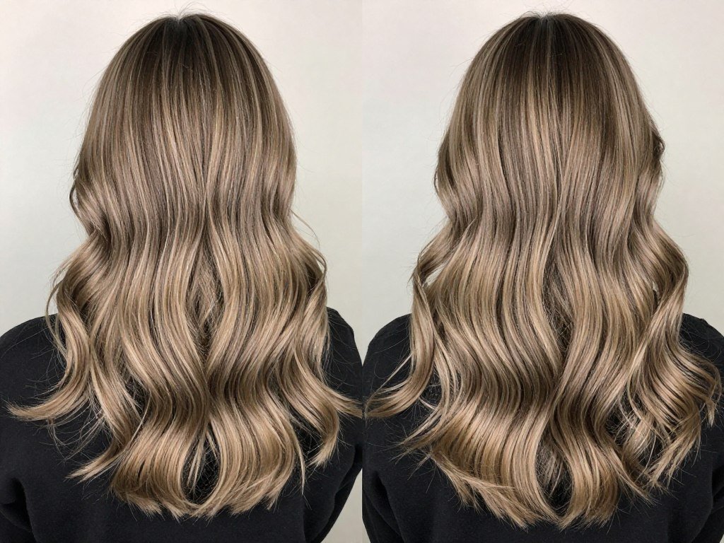 ash blonde balayage on medium length hair