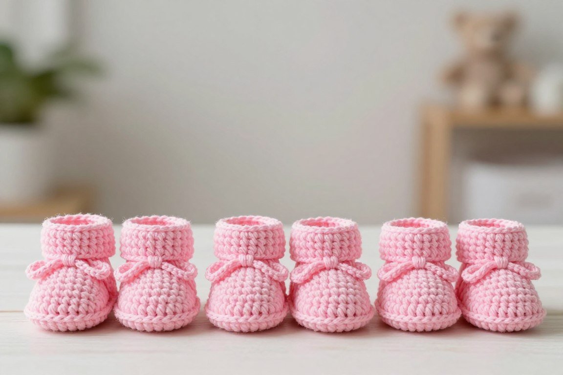 baby booties in different sizes for crochet pattern