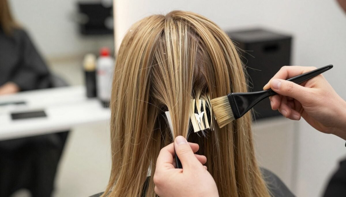 balayage color technique on thin fine hair