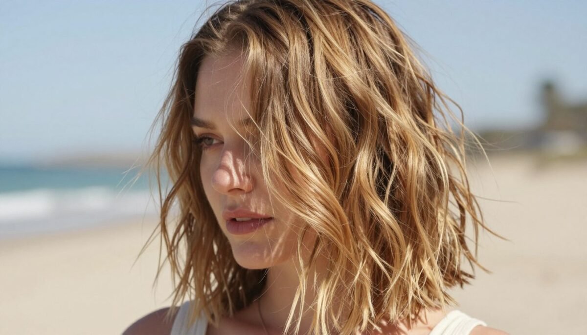 beach waves on medium length thin fine hair