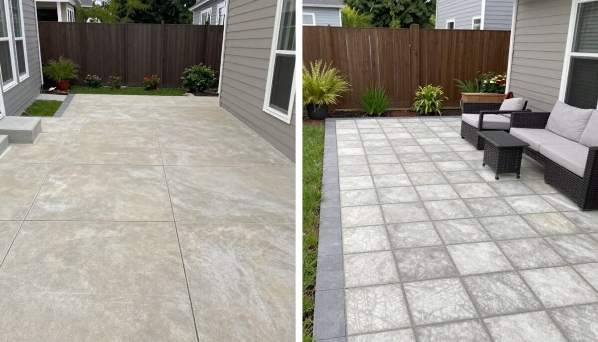 beautiful completed budget patio transformation showing before and after beautiful completed budget patio transformation showing before and after