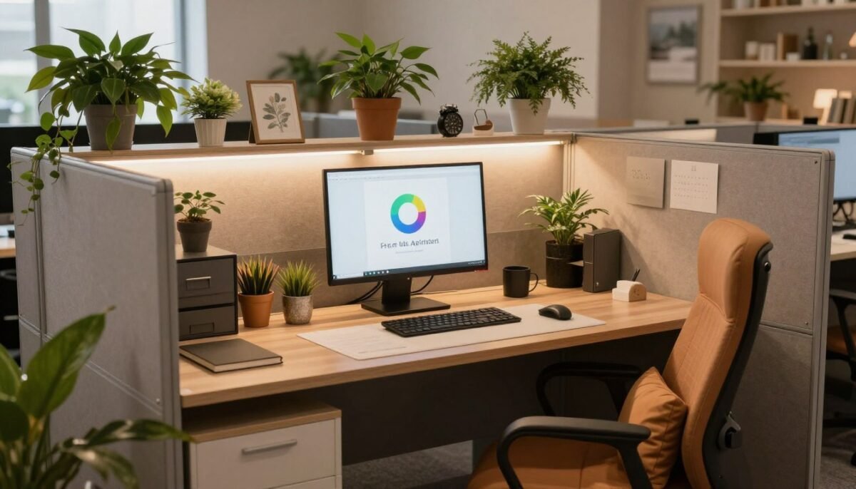 beautiful cozy office cubicle transformation complete beautiful cozy office cubicle transformation complete