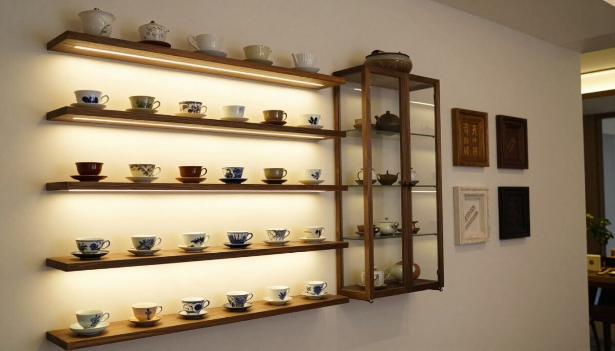 beautifully arranged tea cup display showing multiple techniques beautifully arranged tea cup display showing multiple techniques