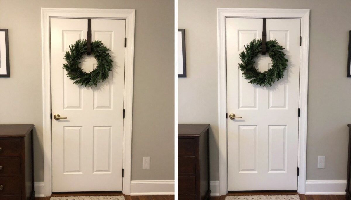 beautifully decorated bedroom door showing multiple decor ideas