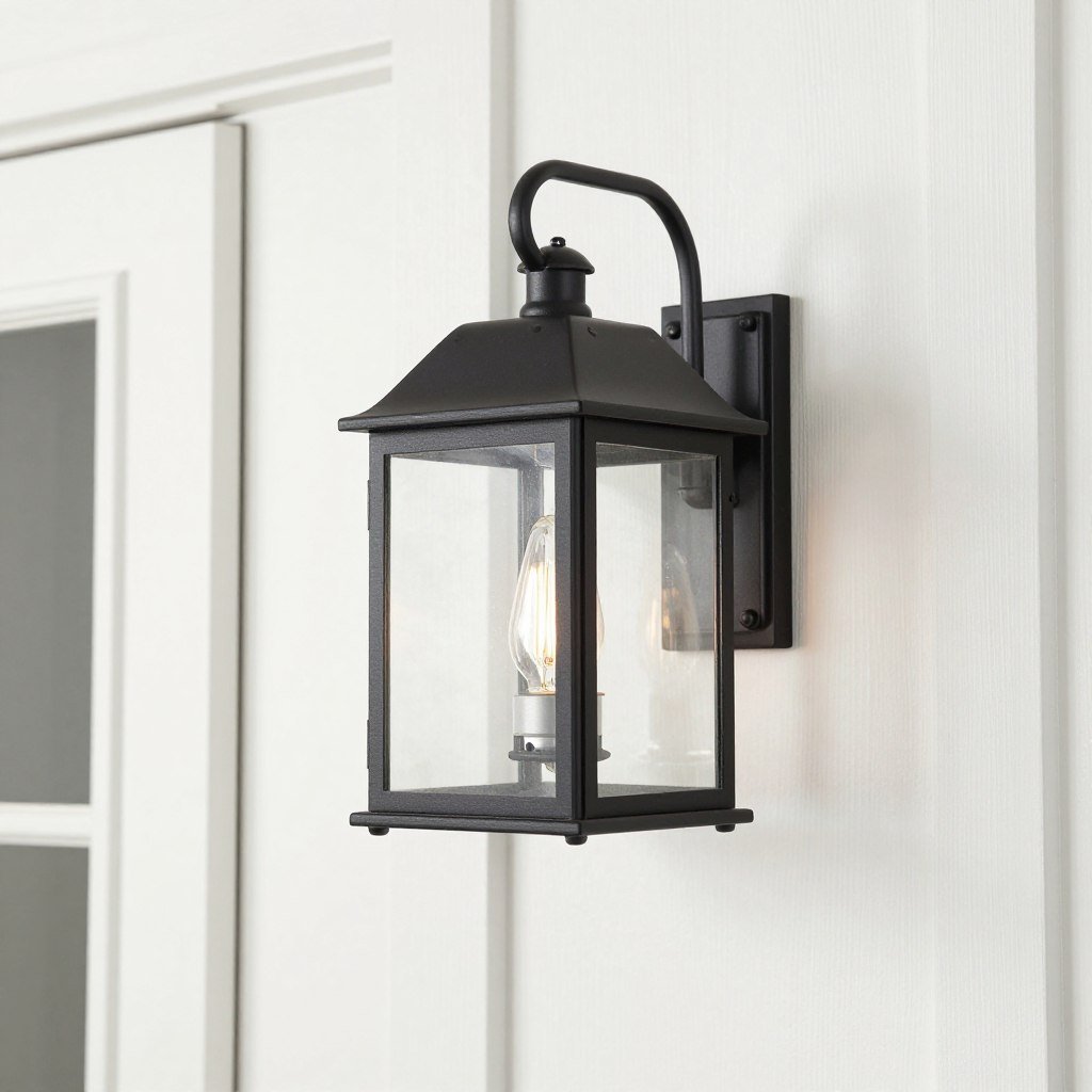 black farmhouse style porch light fixture