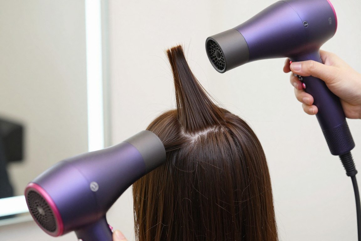 blow drying technique for root volume on thin hair