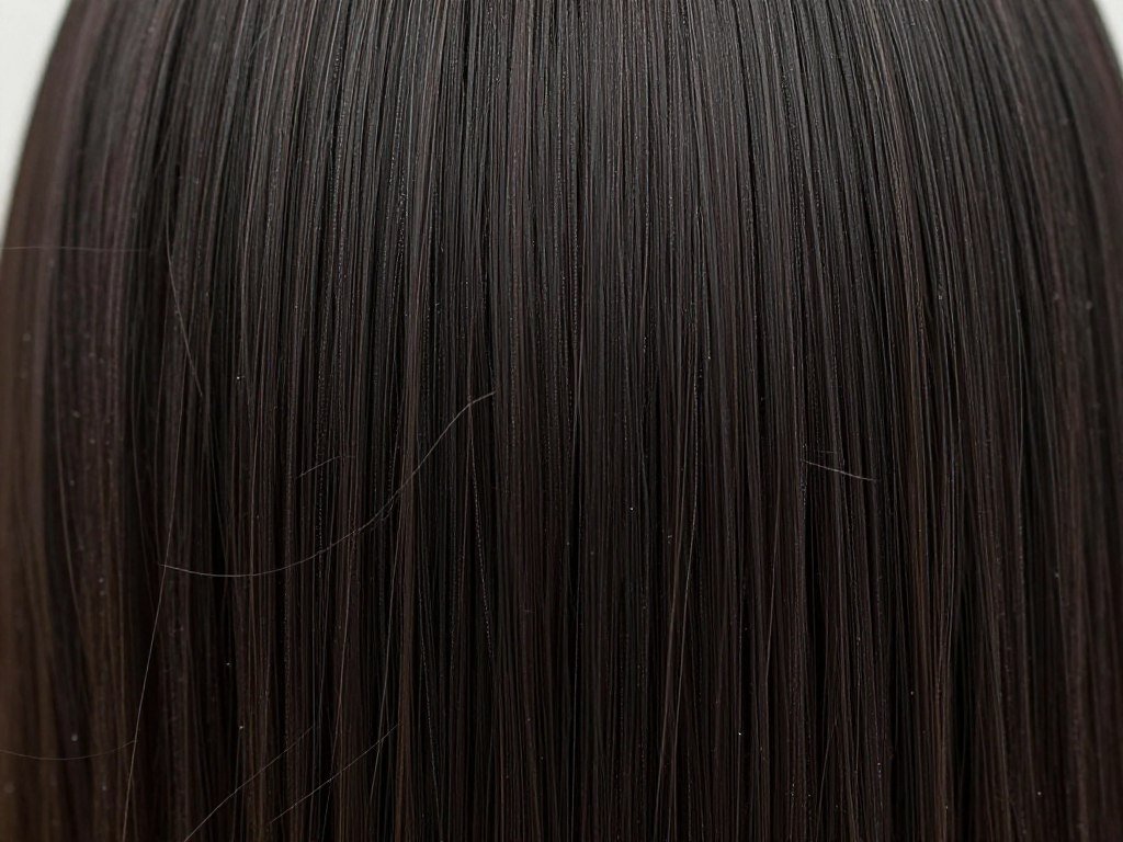 blunt cut ends showing thickness and density