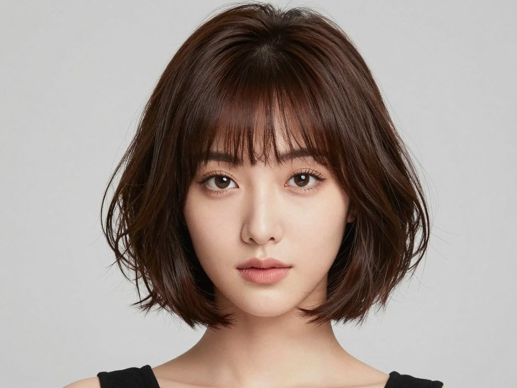 chin-length pixie bob with volume at jaw for heart face