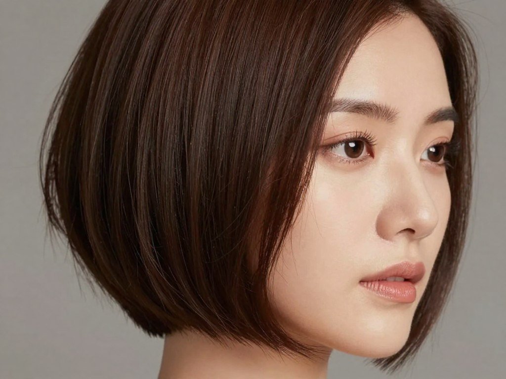 classic pixie bob haircut on oval face showing balanced proportions
