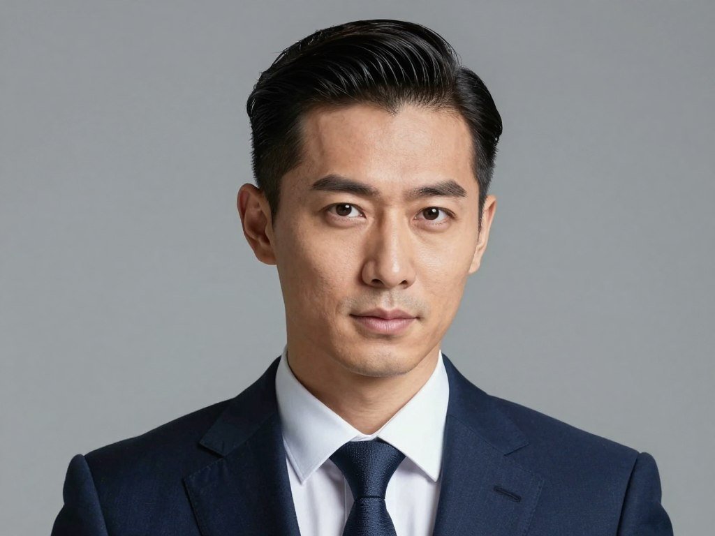 classic slick back hairstyle on professional businessman