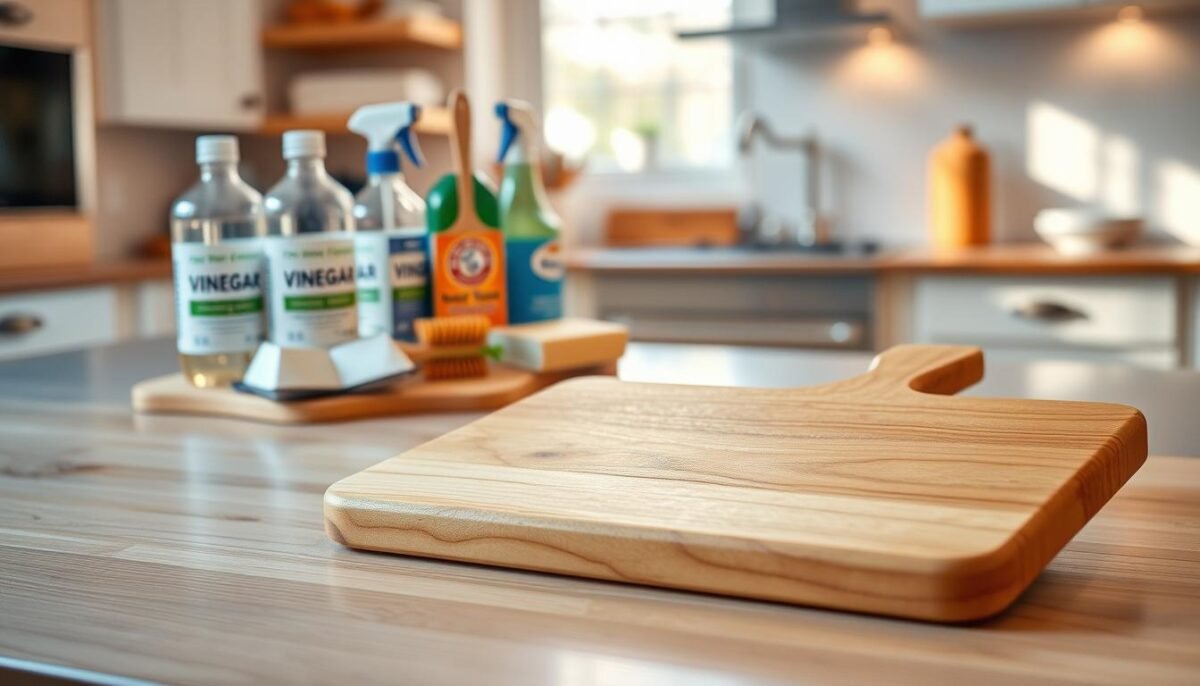 clean wooden cutting board