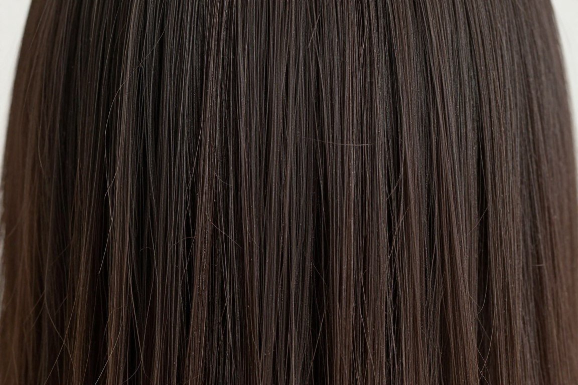close-up of tousled texture on long thin hair showing separation and piece-y definition
