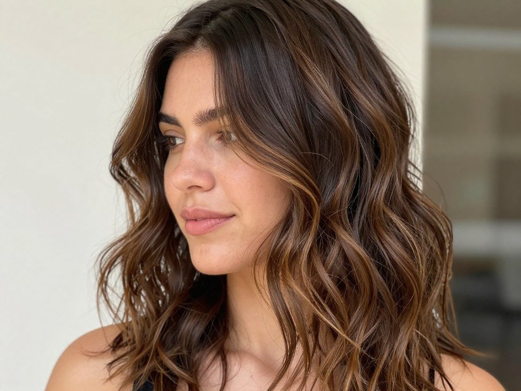 collarbone length haircut with soft waves for thin hair