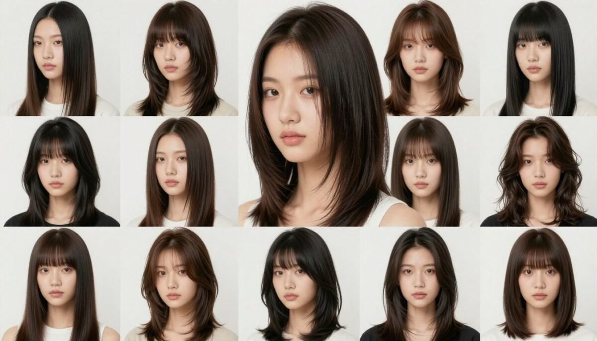 collection of medium length haircuts for thin fine hair showcasing variety