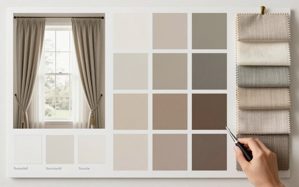 color coordination palette for window treatments