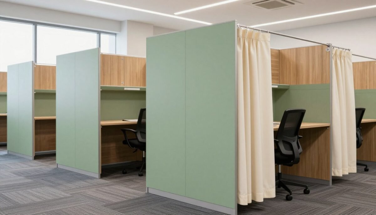 colorful privacy solutions in modern office design