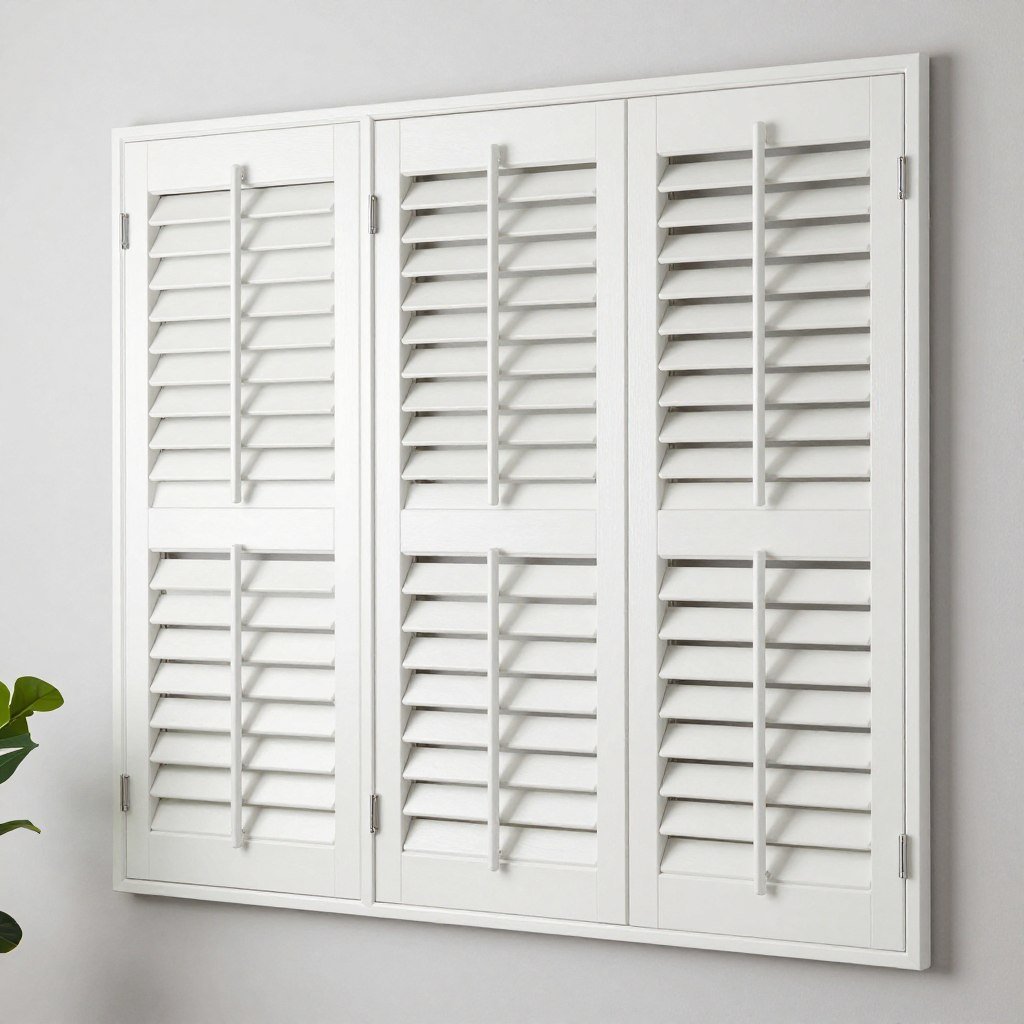 composite plantation shutters in white