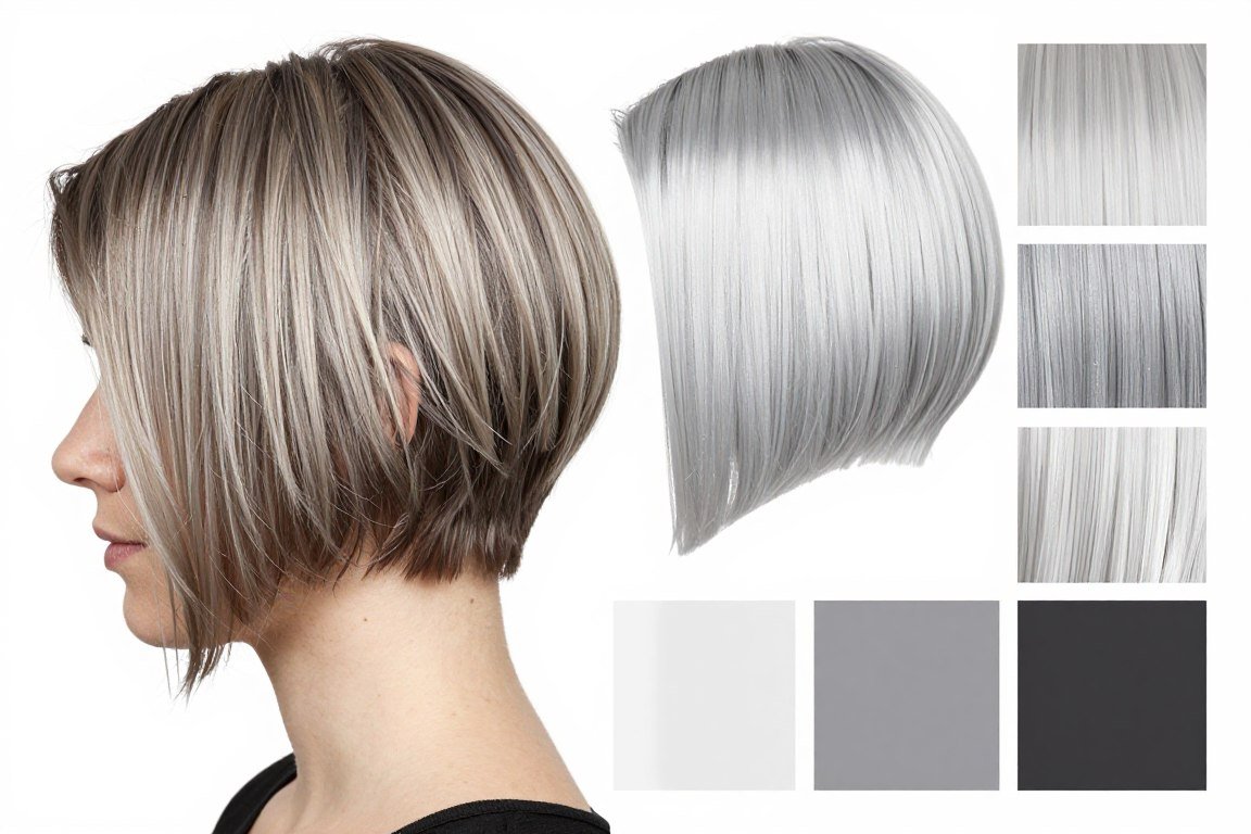 cool tone pixie bob hair color examples