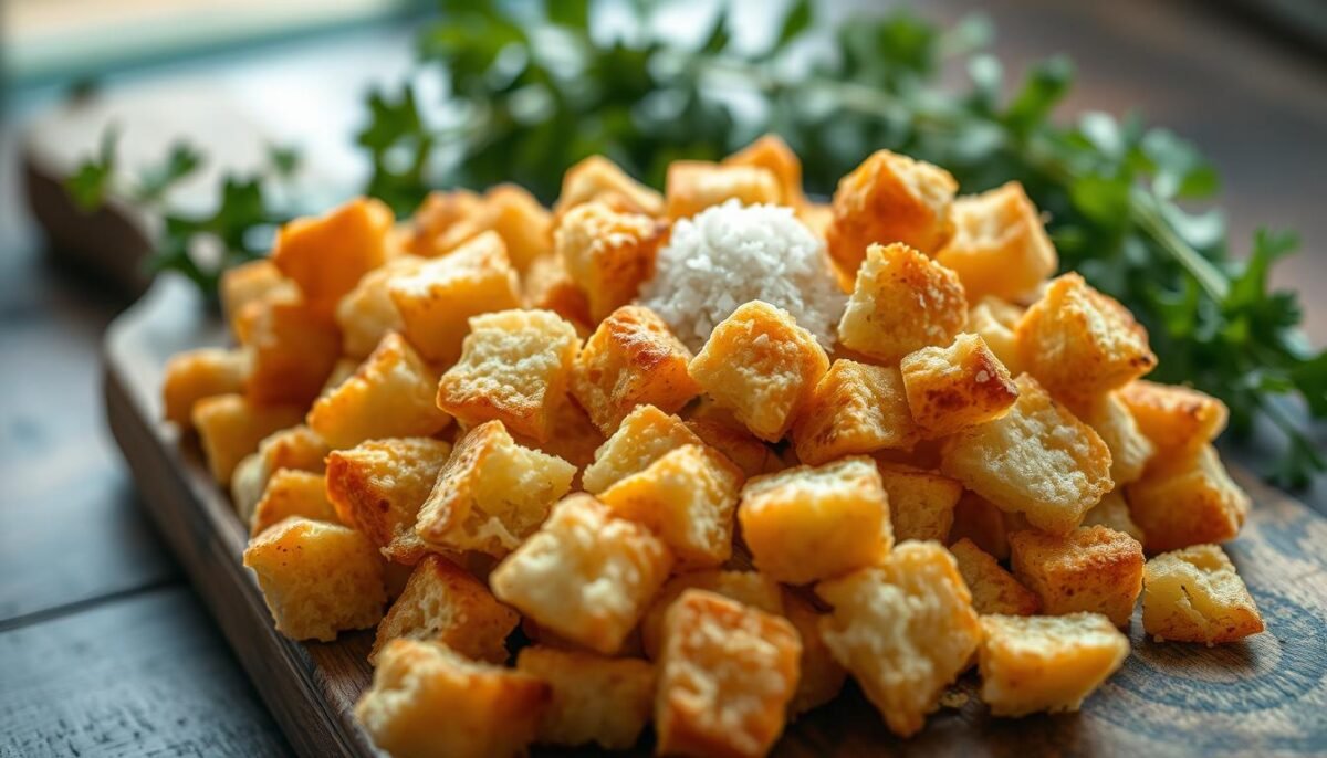 crispy crouton texture