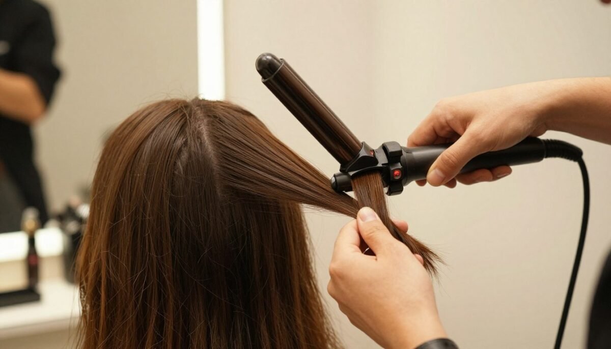 curling iron creating waves in thin fine hair