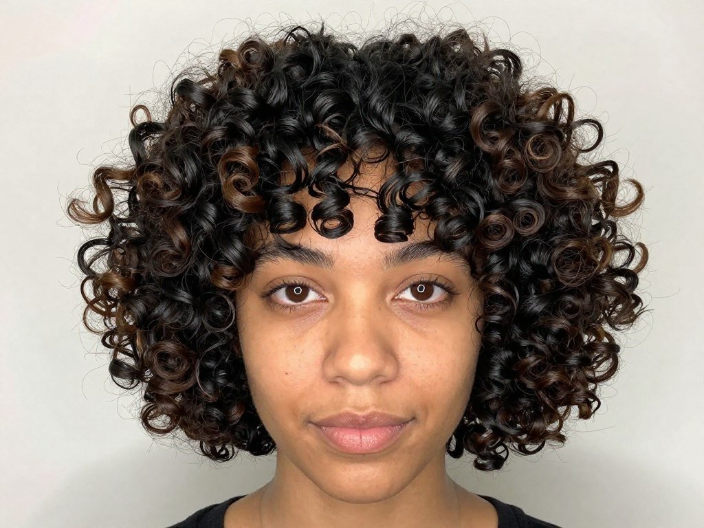 curly voluminous pixie bob for long face shape