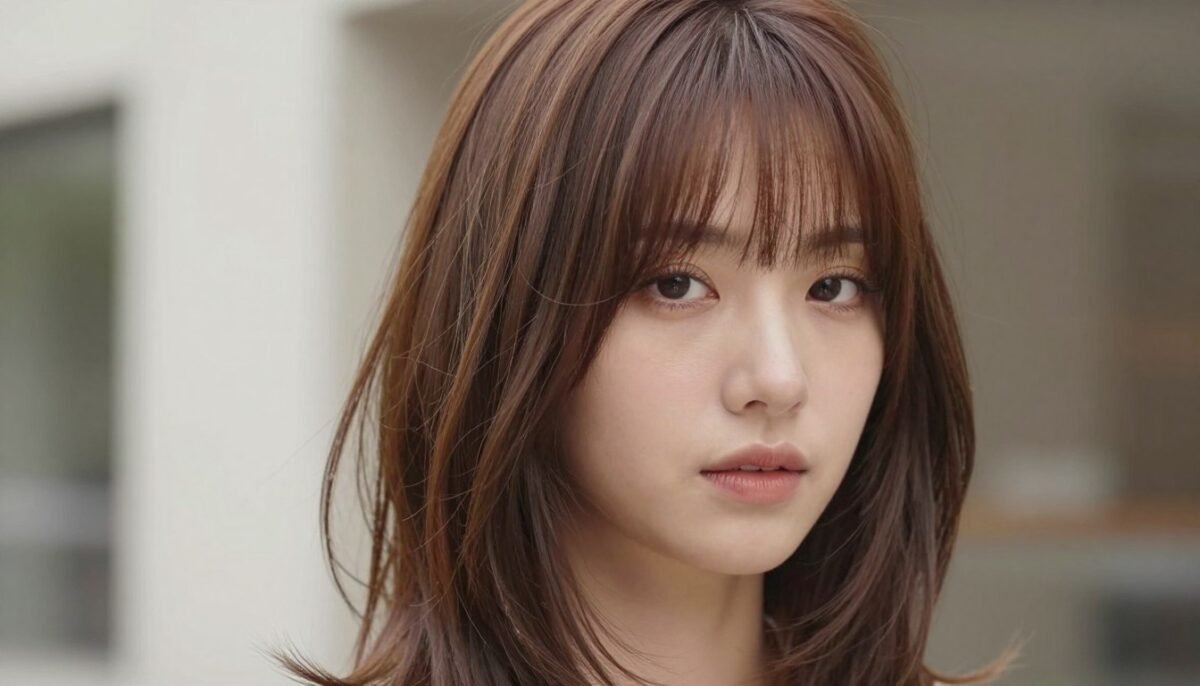 curtain bangs with medium length layers for thin fine hair