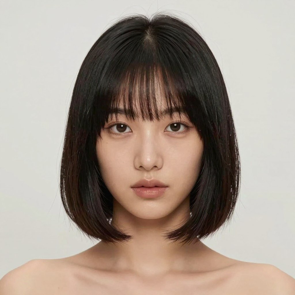 curved bob soft fringe square face haircut 2026