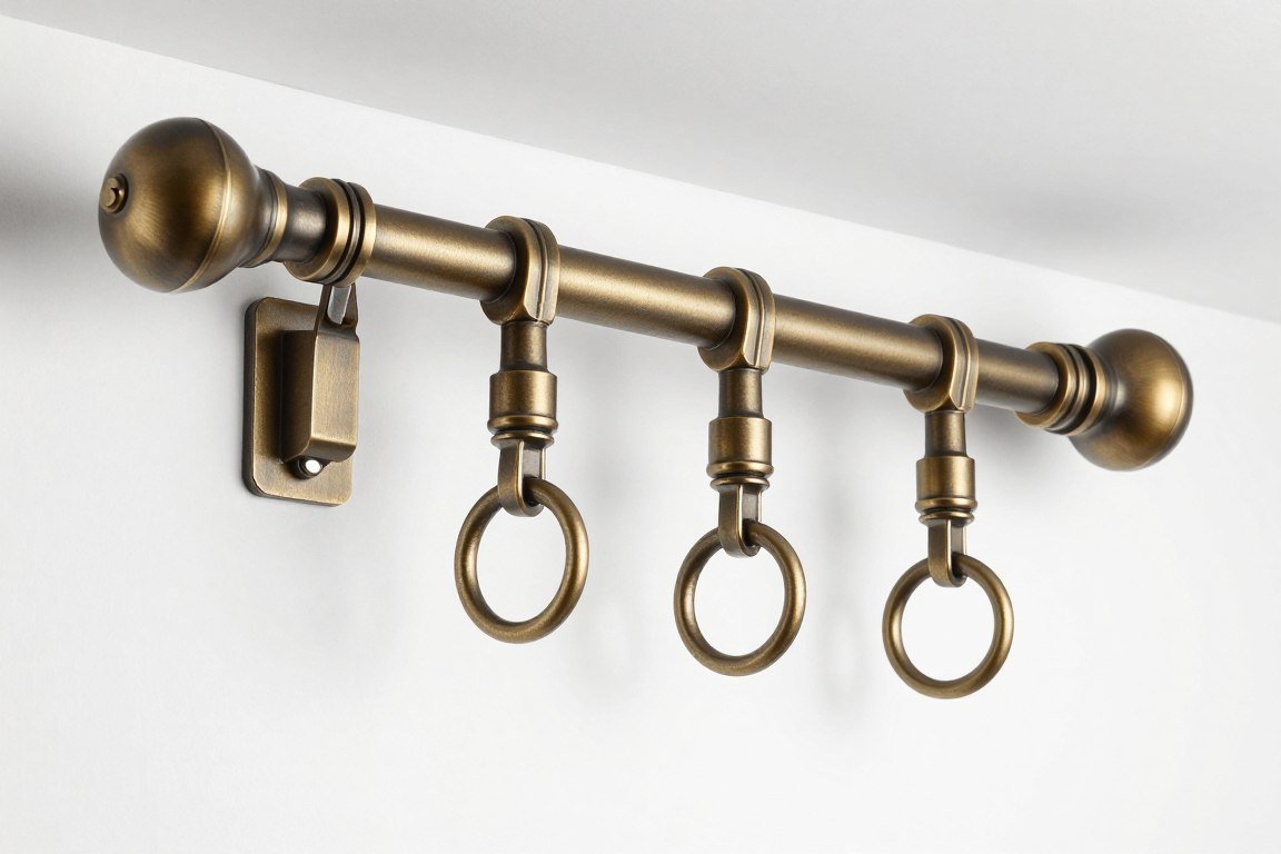 decorative drapery hardware and rod system