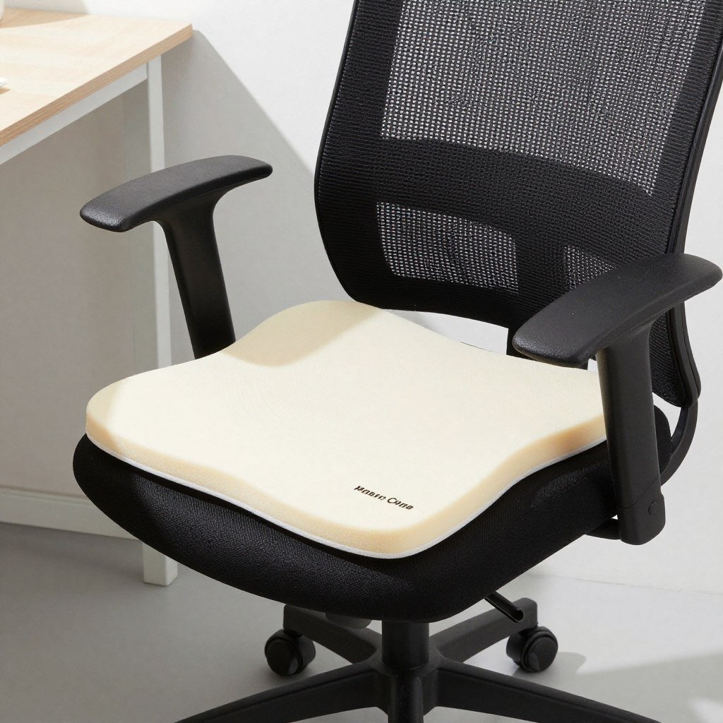 ergonomic seat cushion on office chair