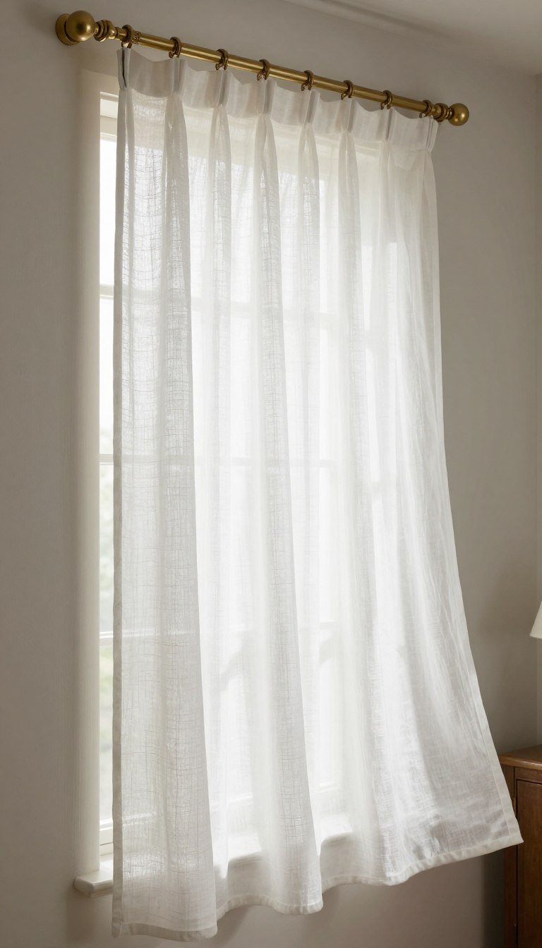 fabric curtain hanging on interior bedroom door