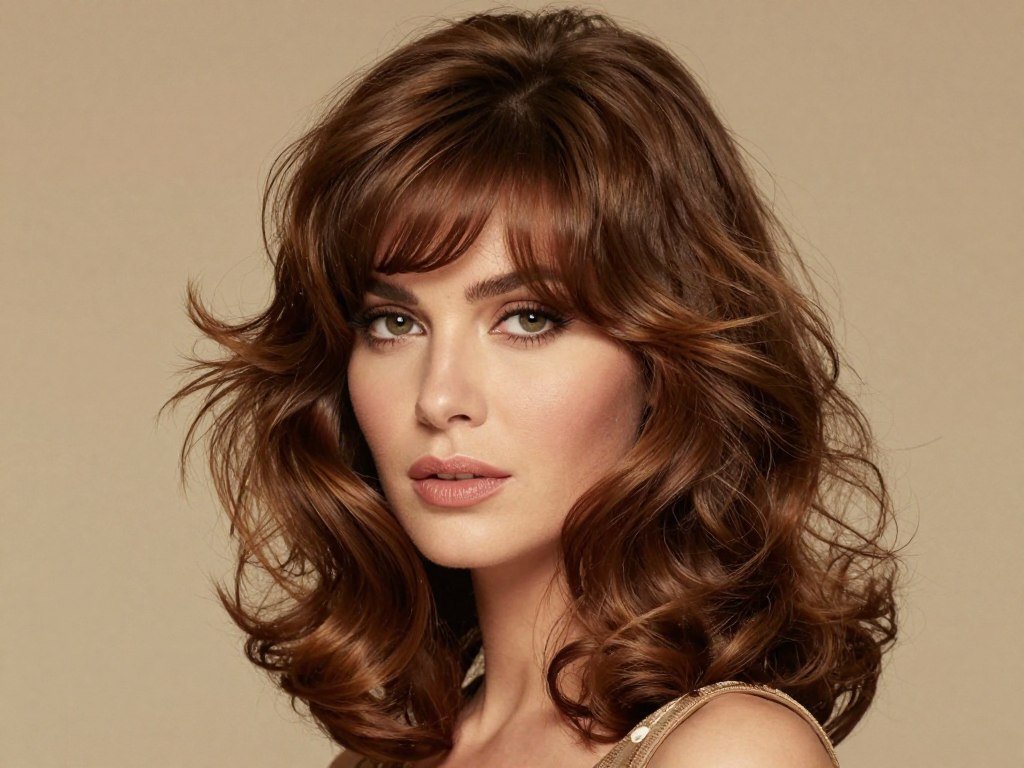 feathered layers creating volume for thin hair