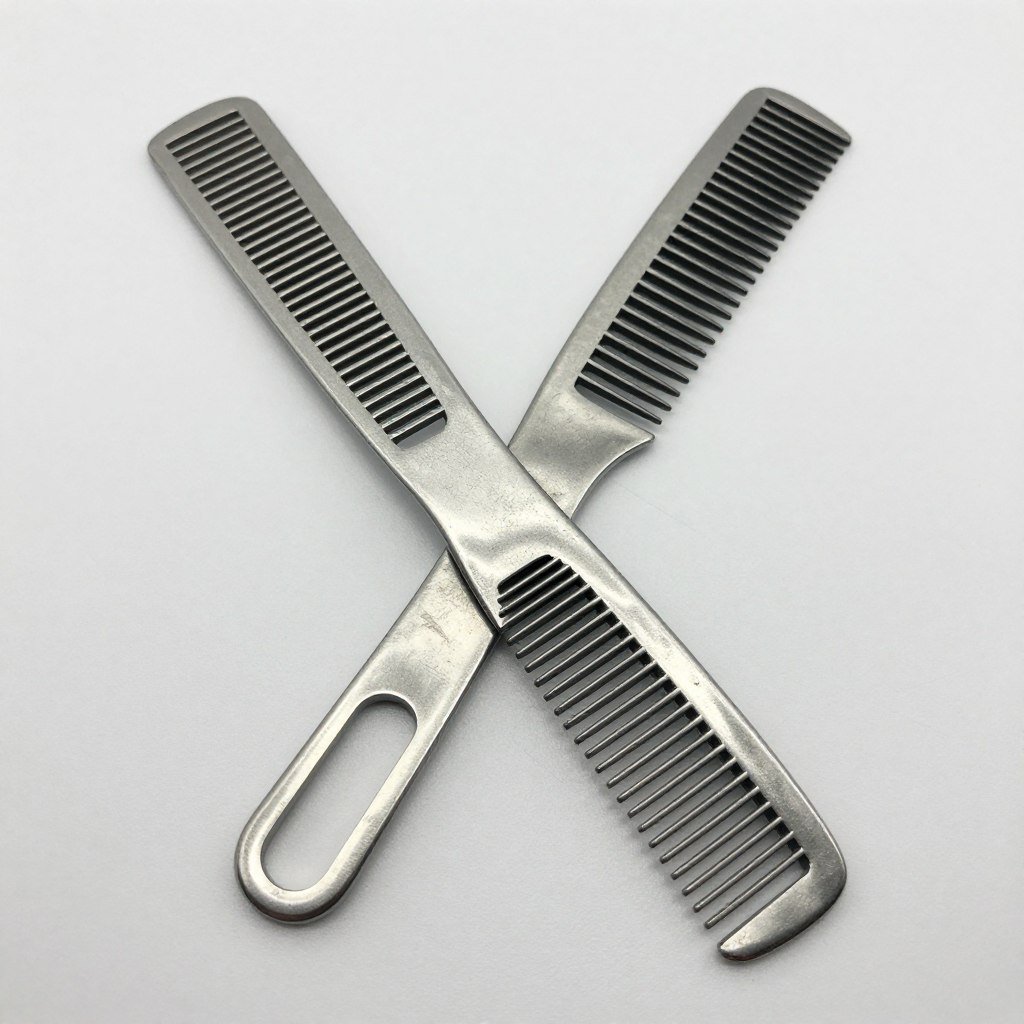 fine tooth metal styling comb