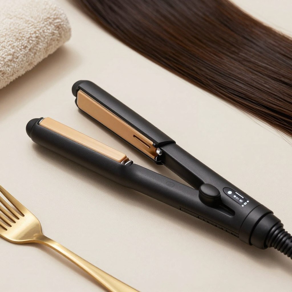 flat iron for sleek lob styling on thin hair