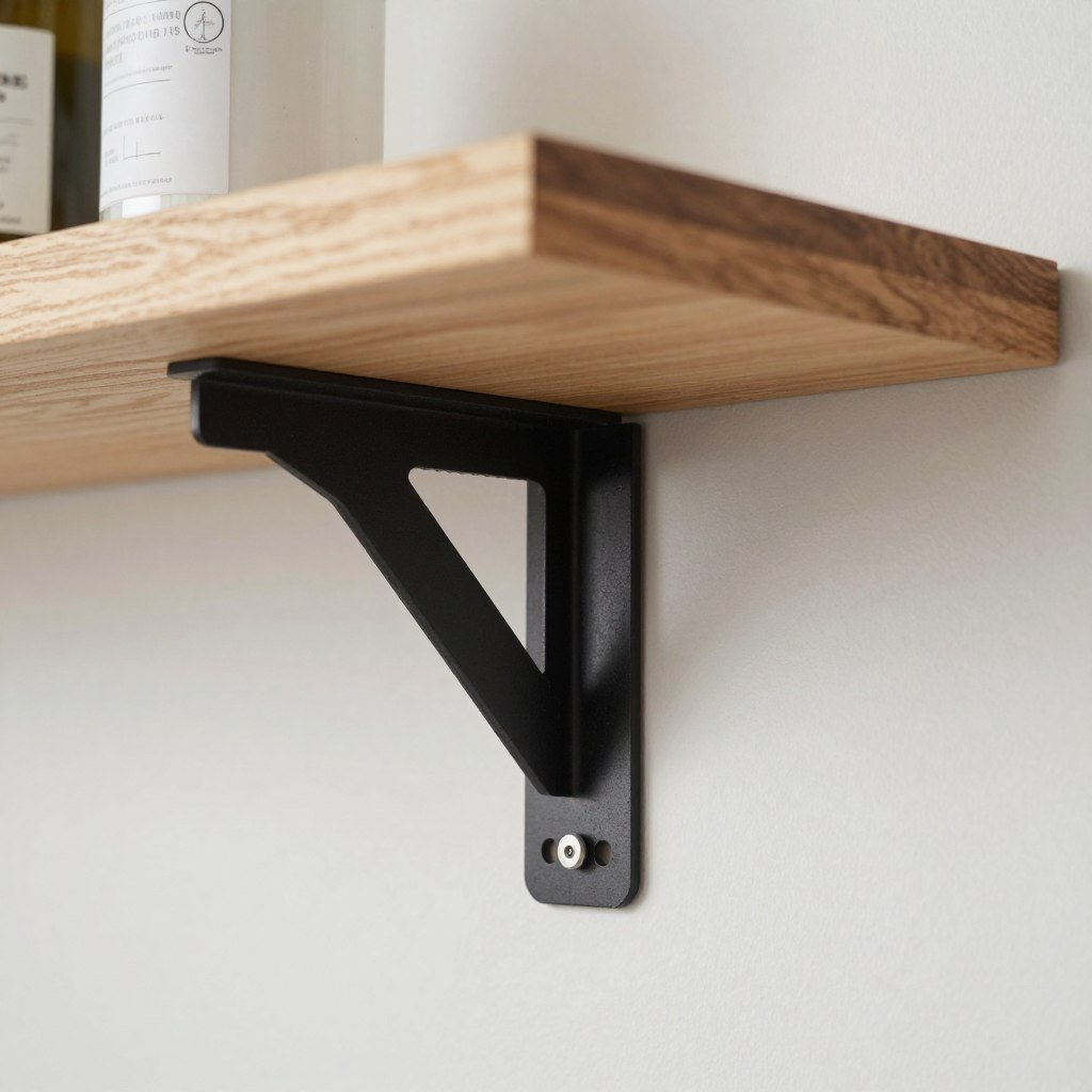 floating shelf bracket installation detail
