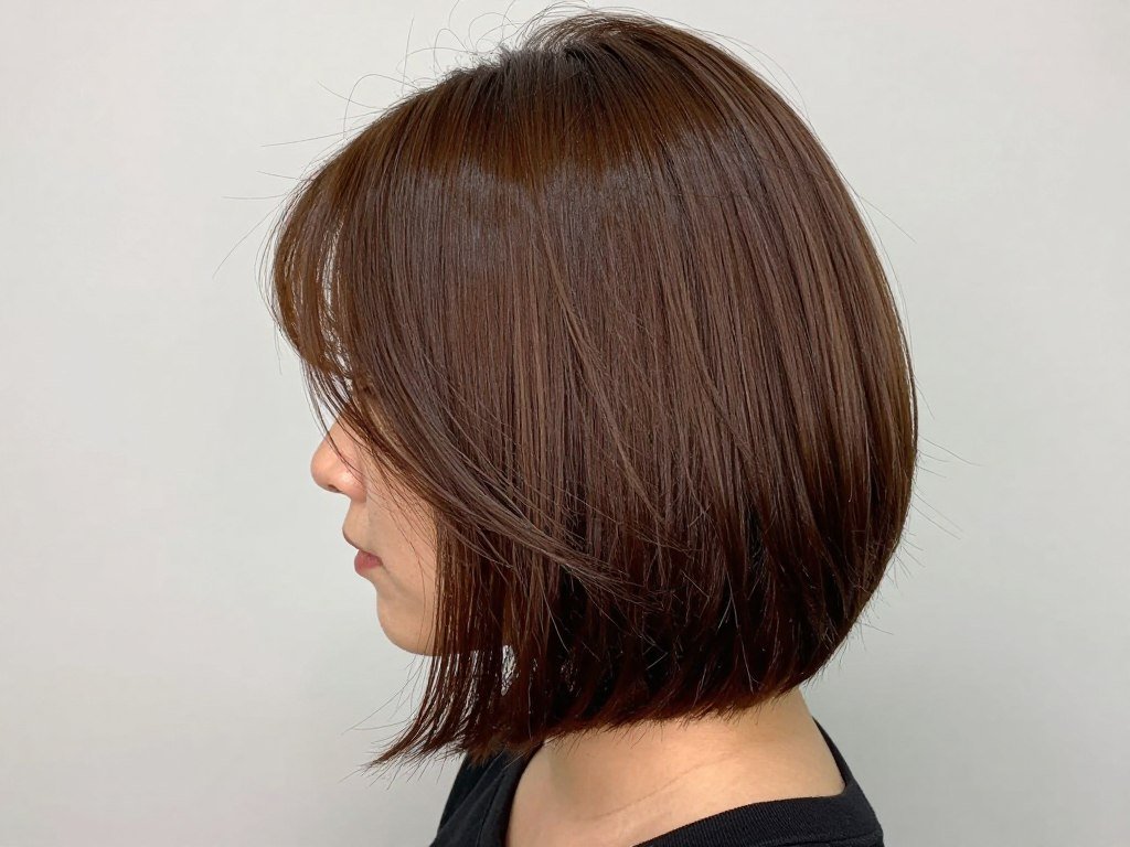 graduated bob straight hair texture