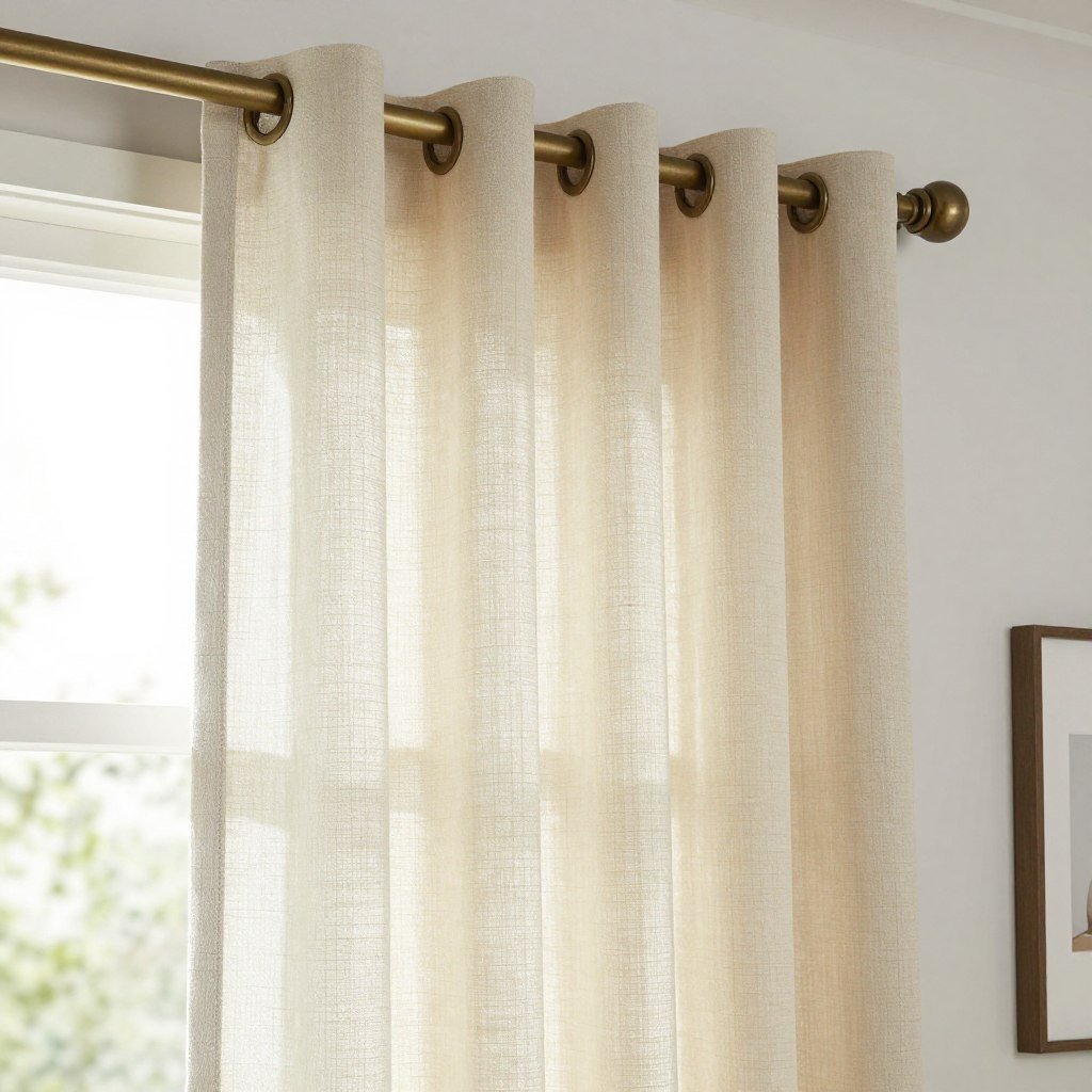 grommet curtain panels on decorative rod