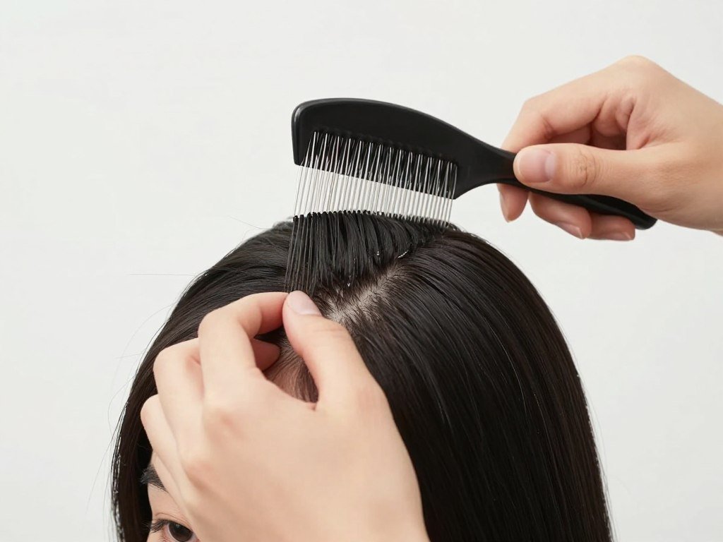 hair teasing technique demonstration for thin hair volume