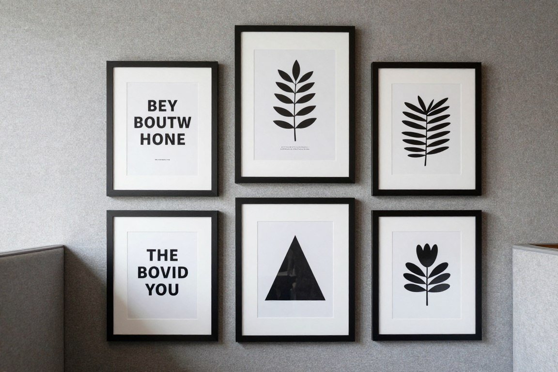 inspirational artwork on cubicle wall