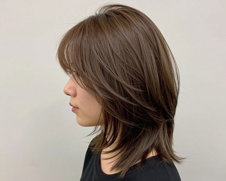 internal layers creating invisible body in thin fine hair