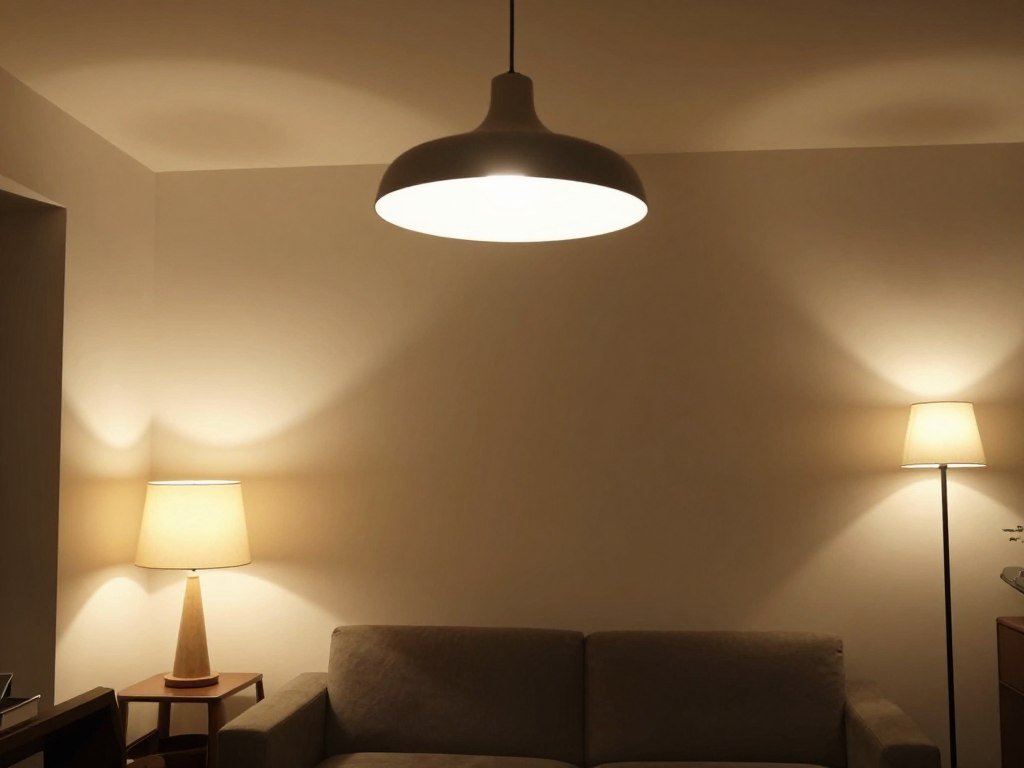 layered lighting in small sitting room