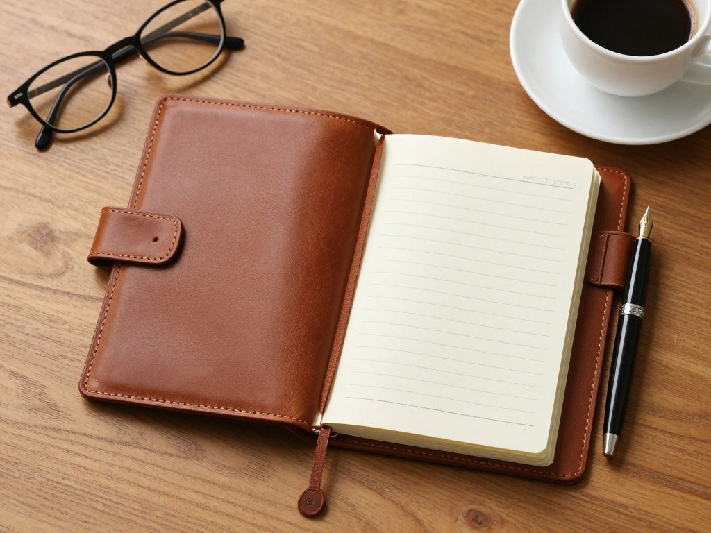 leather journal notebook refillable pages elegant cover