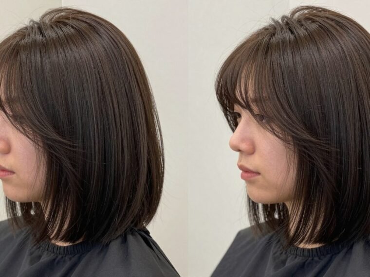 lob styles for thin hair showcasing volume and movement
