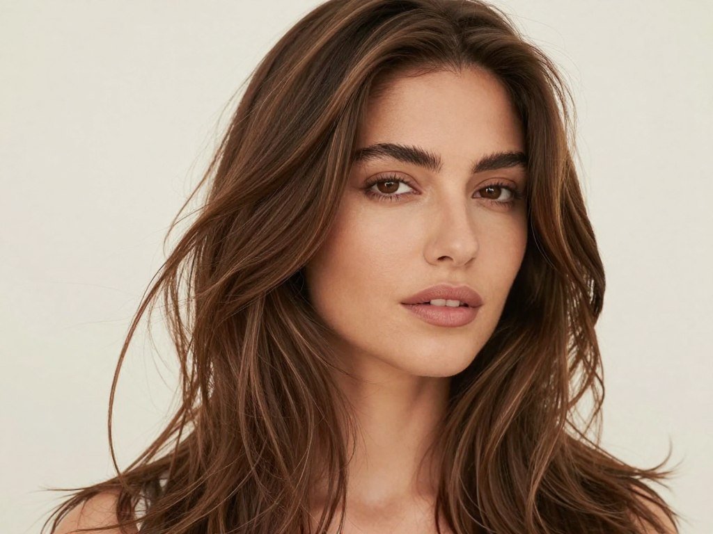 long layered haircut with face-framing pieces oval face