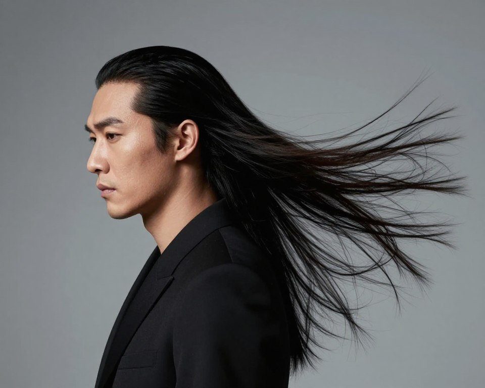 long slick back dramatic styling